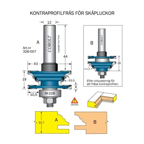 Cobolt 326-007 Kontraprofilfräs Expressleverans